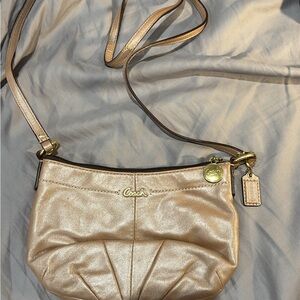 Coach Shimmering Gold Crossbody Bag